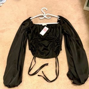 Honey bustier ruched crop top